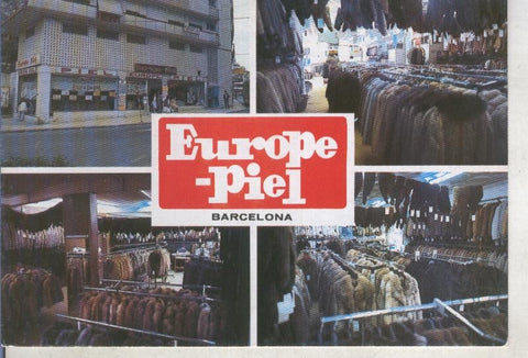 Postal 014796: Vista interior tienda Europe Piel en Barcelona