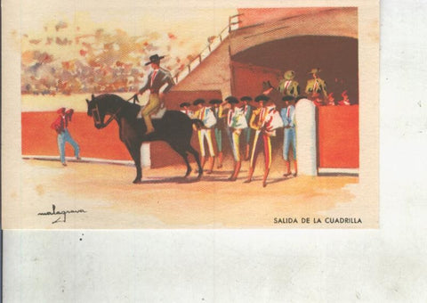 Postal 014822: artes del Toreo: salida de la cuadrilla
