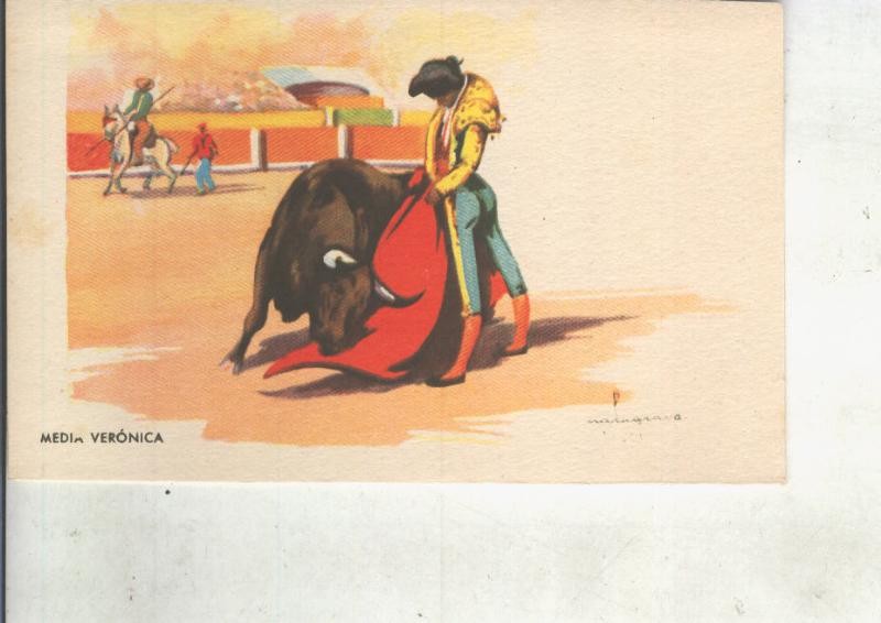 Postal 014826: artes del Toreo: Media veronica