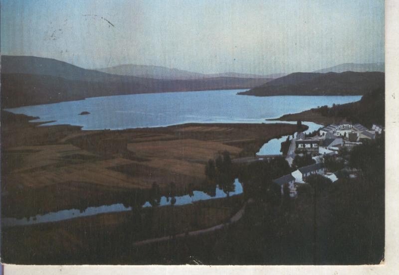 Postal 014869: Vista de Ribadelago de Franco con el lago al fondo