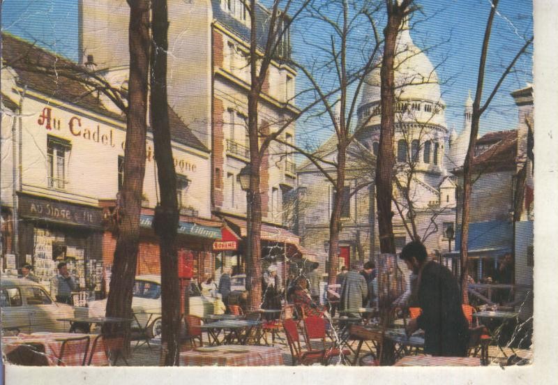 Postal 014888: Montmarte, Paris, Francia