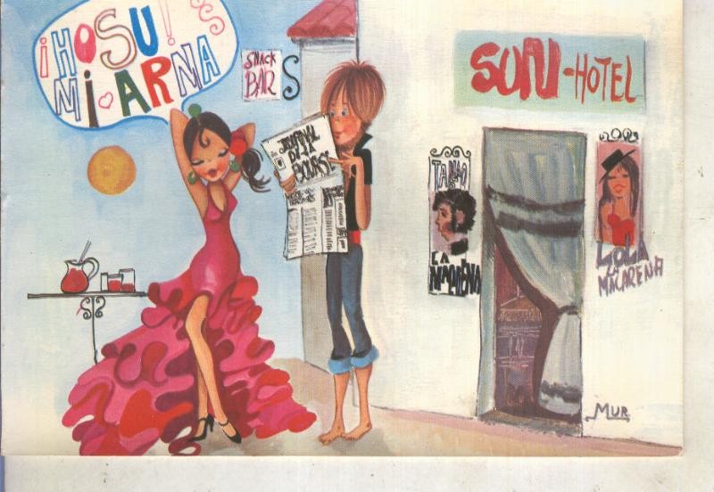 Postal 014894: Tipical Spain, ilustracion de Mur