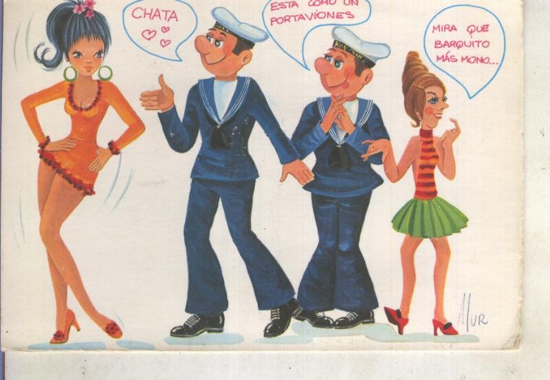 Postal 014895: Tipical Spain, ilustracion de Mur