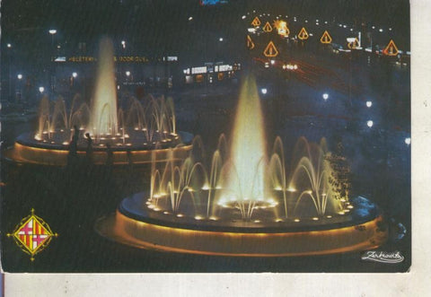 Postal 014907: Fuentes de la plaza cataluña en Barcelona