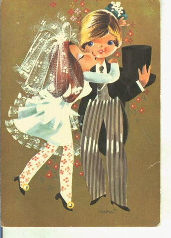 Postal 015026: Recien casados ilustrado por Tonchi