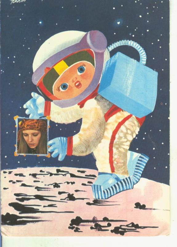 Postal 015029: Astronauta ilustrado por Tonchi