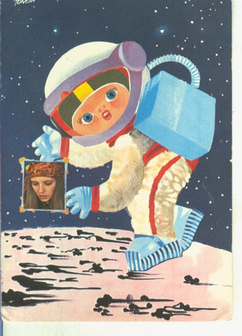 Postal 015029: Astronauta ilustrado por Tonchi