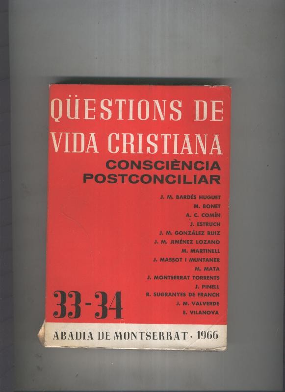 Questions de vida cristiana:Consciencia postconciliar