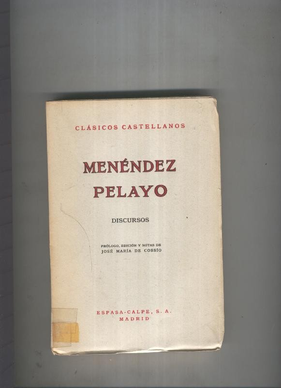Discursos de Menendez Pelayo