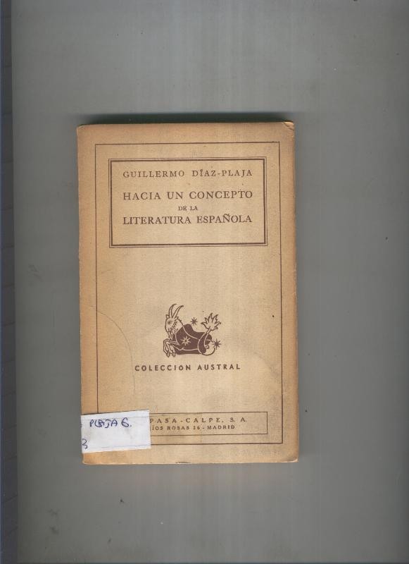 Hacia un concepto de la Literatura española