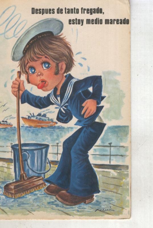 Postal 015056: Marinero, ilustracion de Avia