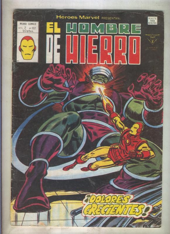 Heroes Marvel volumen 2 numero 62: El Hombre de Hierro (numerado 2 en trasera)