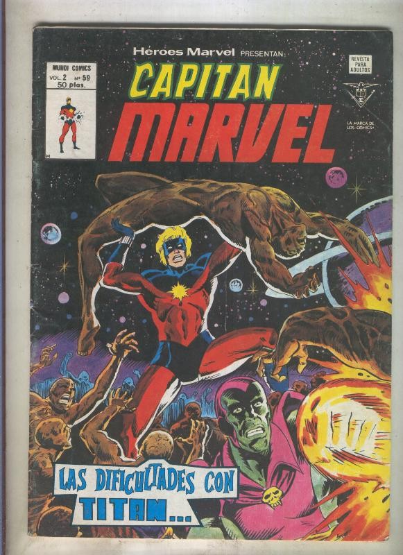 Heroes Marvel volumen 2 numero 59: Capitan Marvel (numerado 2 en trasera)