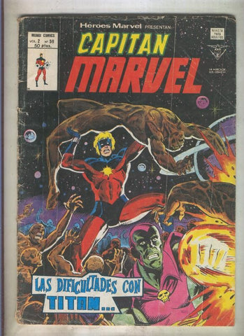 Heroes Marvel volumen 2 numero 59: Capitan Marvel (numerado 3 en trasera)