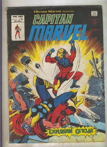 Heroes Marvel volumen 2 numero 58: Capitan Marvel (numerado 3 en trasera)