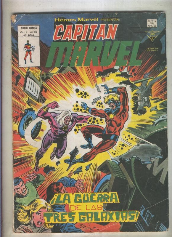 Heroes Marvel volumen 2 numero 56: Capitan Marvel (numerado 2 en trasera)