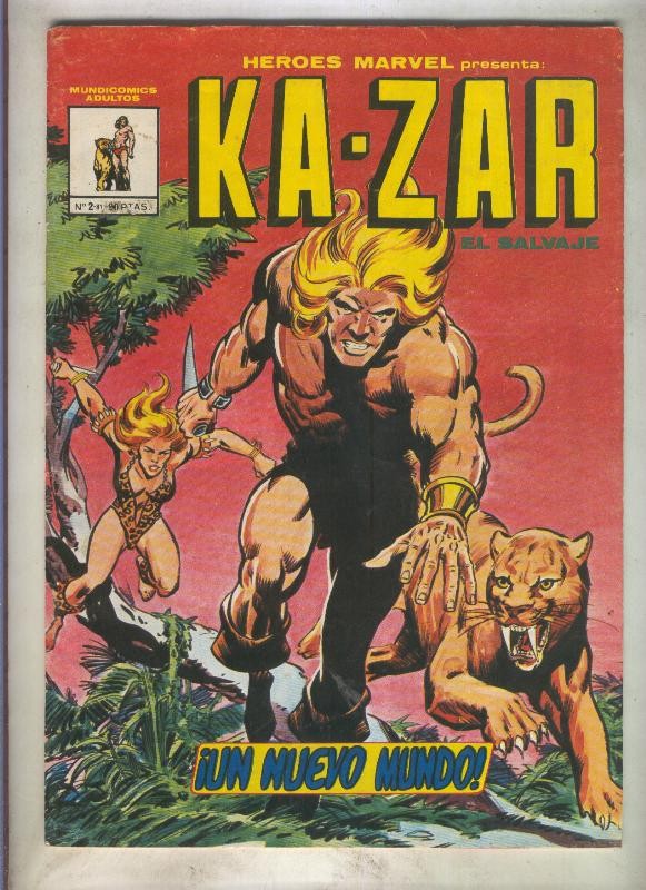 Heroes Marvel de Mundicomic numero 2: Kazar (numerado 7 en trasera)