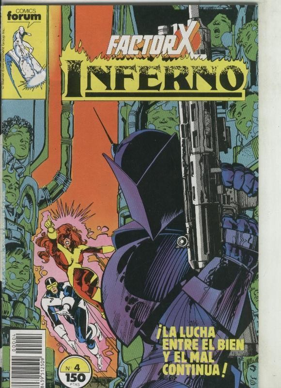 Inferno numero 04: Factor  X  (numerado 1 en trasera=