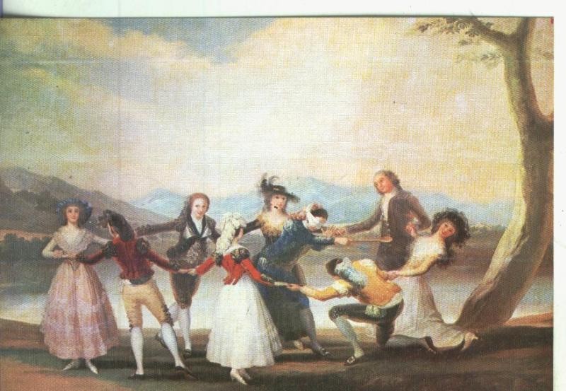 Postal 000768: Escuela Española: Goya: La gallina ciega