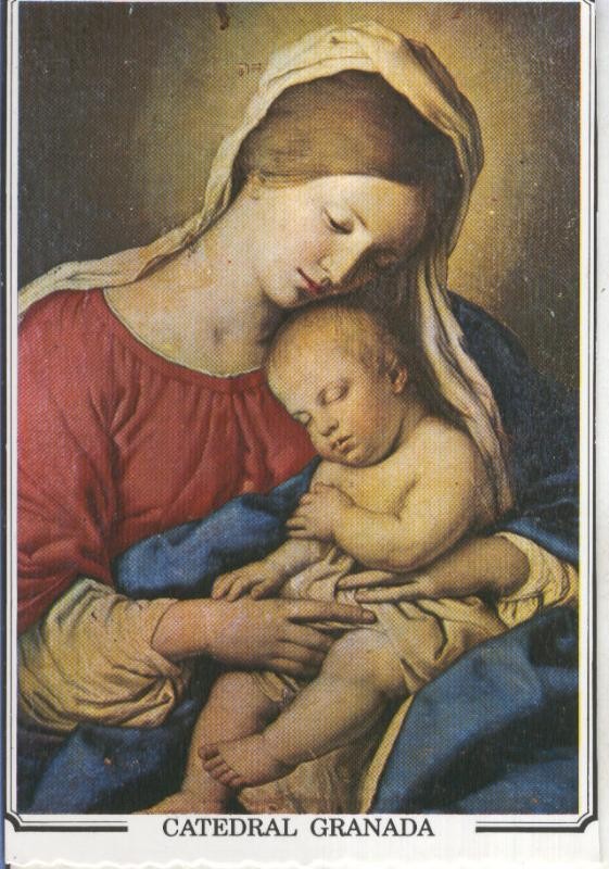 Postal 015094: Virgen con el Niño, catedral de Granada, pintura italiana