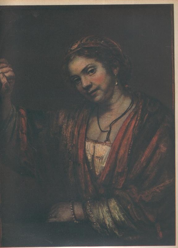 Rembrandt lamina 003: Retrato de Hendrickje Stoffels, amante del artista