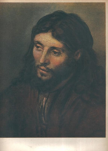 Rembrand lamina 004: Cabeza de Cristo