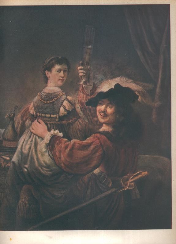 Rembrandt lamina 005: Rembrandt con Saskja