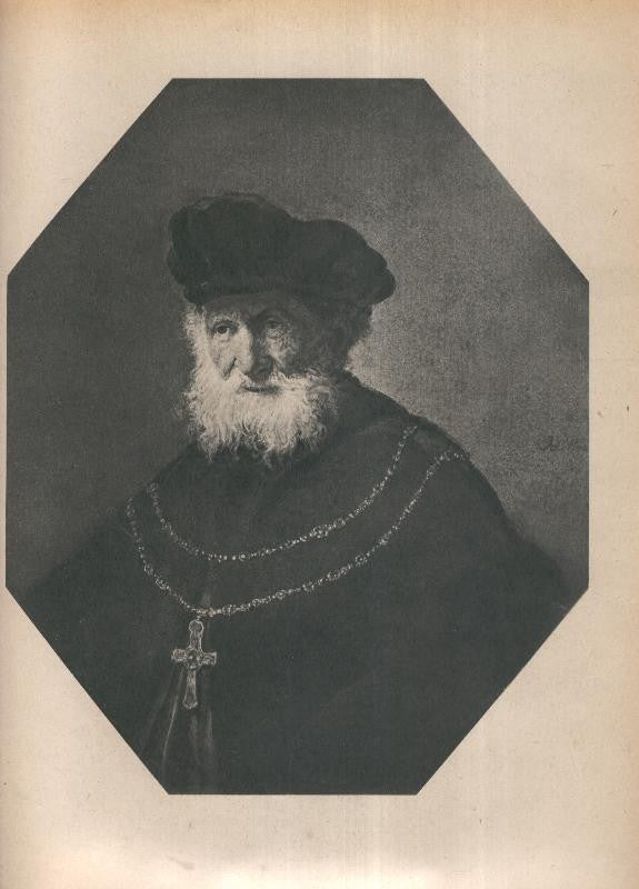 Rembrandt lamina 015: retrato de viejo con la cruz de oro