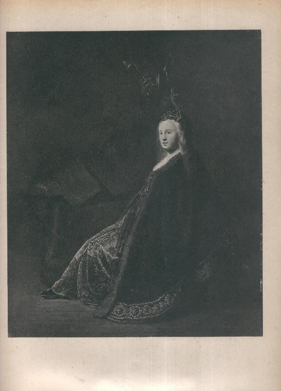 Rembrandt lamina 021: La sorella del astista como Minerva