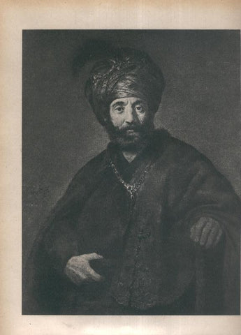 Rembrandt lamina 022: Retrato de un turco