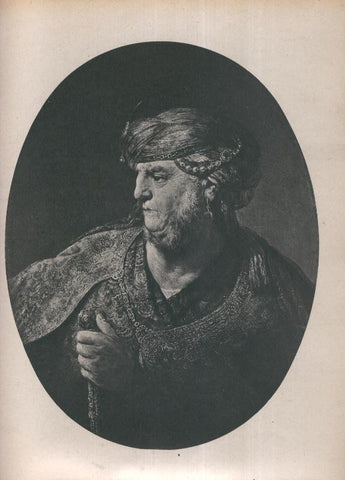 Rembrandt lamina 023: Busto de un turco