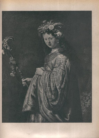 Rembrandt lamina 027: Giovinetta con fiori