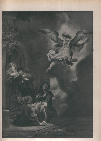 Rembrandt lamina 034: El Angel Rafael lascia Tobia