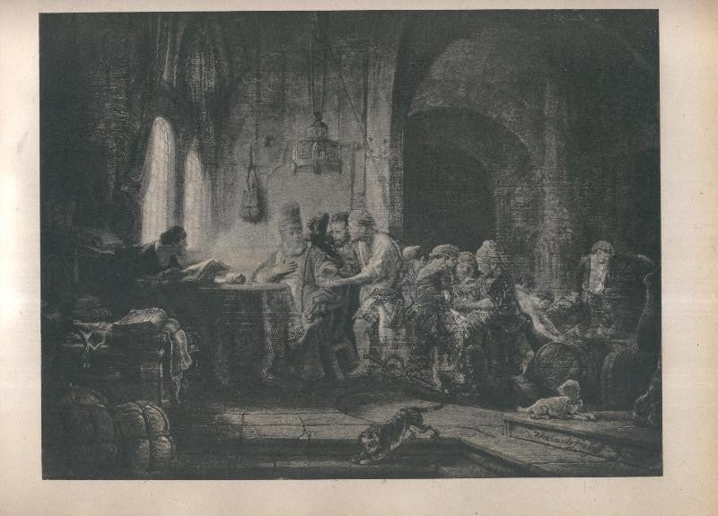 Rembrandt lamina 036: La Parabola de los operarios de la viña