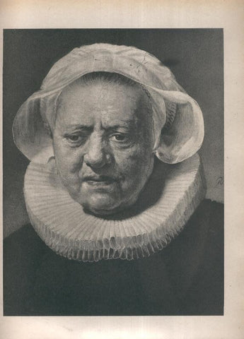 Rembrandt lamina 038: Retrato de señora vieja
