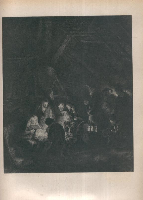 Rembrandt lamina 049: La adoracion de los pastores