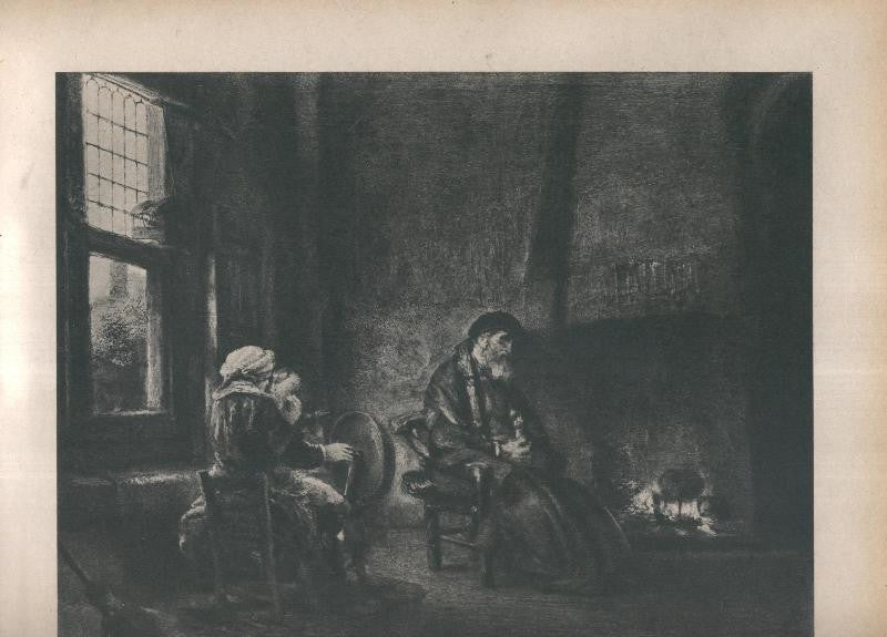 Rembrandt lamina 052: Tobias y su mujer