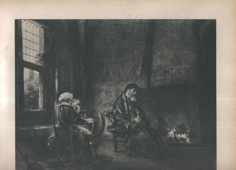 Rembrandt lamina 052: Tobias y su mujer