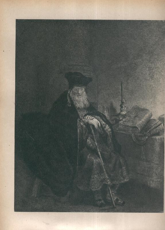 Rembrandt lamina 057: Retrato de rabino