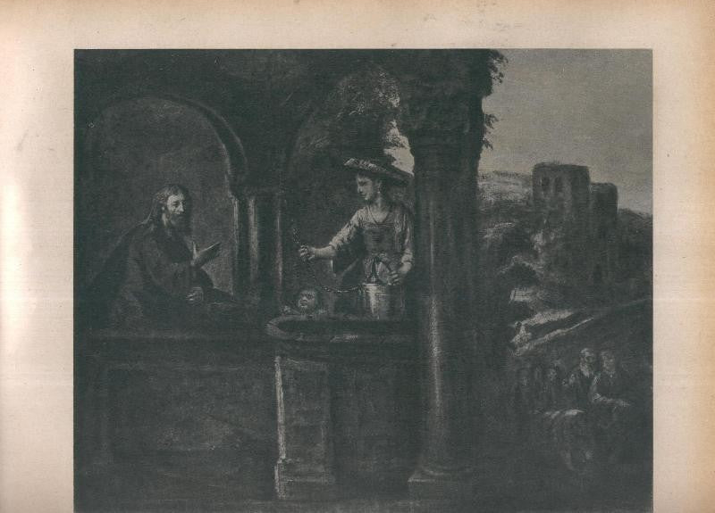 Rembrandt lamina 059: Cristo y la samaritana