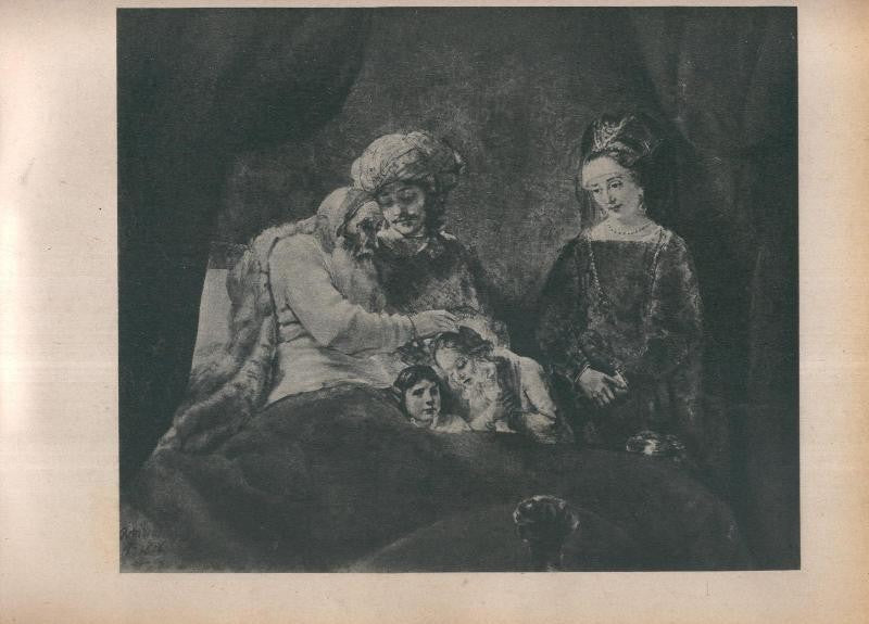 Rembrandt lamina 060: La bendicion de Giacobbe