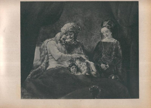 Rembrandt lamina 060: La bendicion de Giacobbe