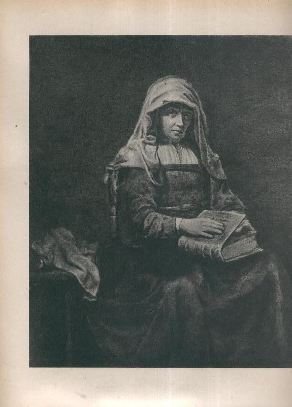 Rembrandt lamina 066: Retrato de anciana con libro
