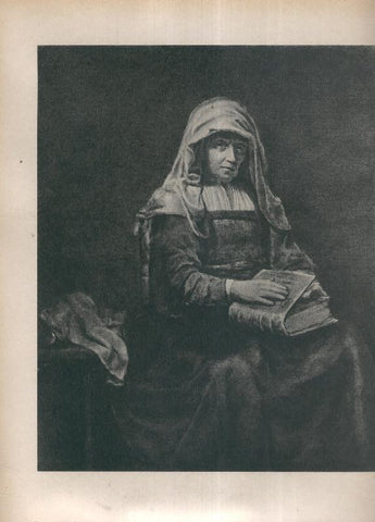 Rembrandt lamina 066: Retrato de anciana con libro