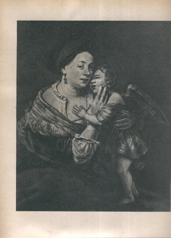 Rembrandt lamina 073: Hendrickje Stroffels con su hija