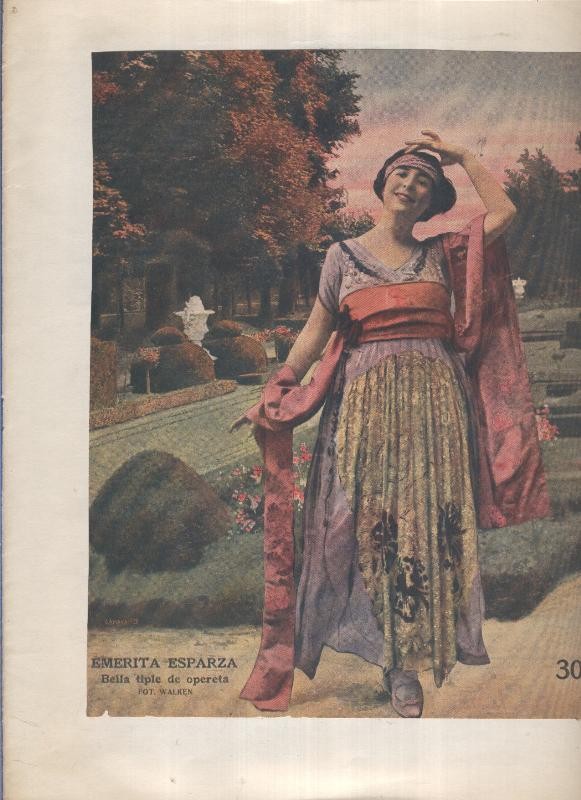 Lamina 01: Emerita Esparza, bella triple de opereta, foto Walken