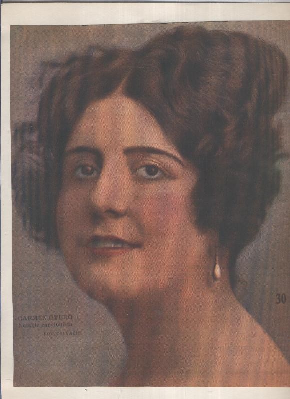 Lamina 11: Carmen Otero, notable cancionista, foto de Calvache