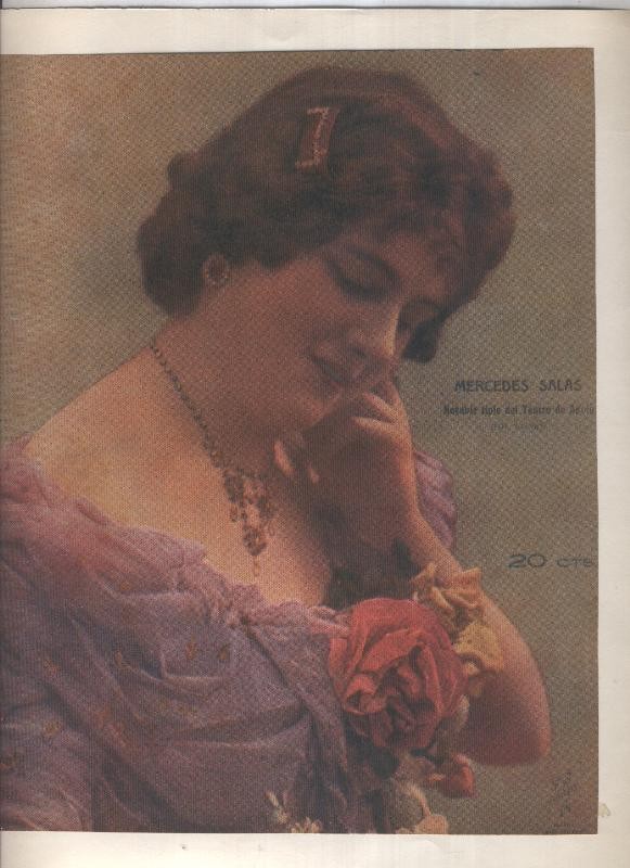 Lamina 13: Mercedes Salas, notable tiple del teatro de Apolo, foto Calvet