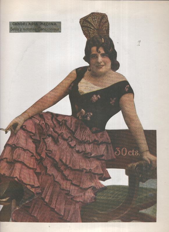 Lamina 30: Candelaria Medina, bella y notable cancionista