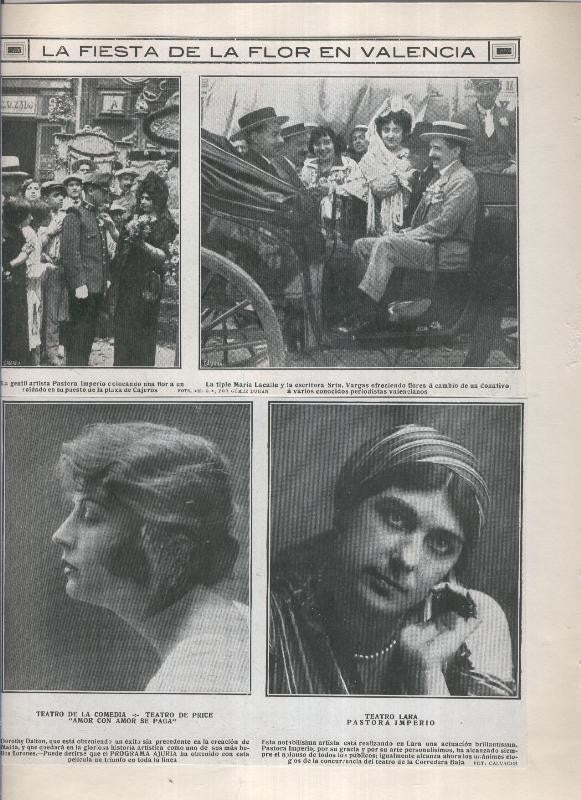 Lamina 45: La fiesta de la flor en Valencia, Pastora Imperio, Maria Lacalle